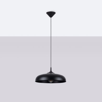 Chandelier on a string GINA 1xE27/15W/230V d. 38 cm black