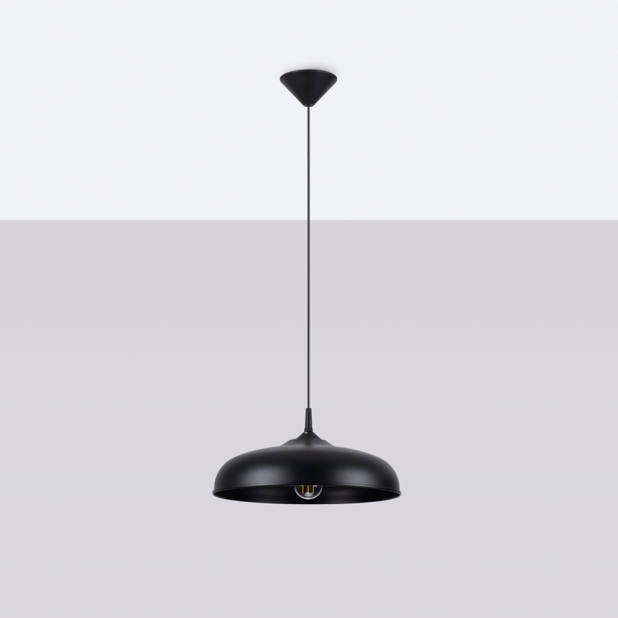 Chandelier on a string GINA 1xE27/15W/230V d. 38 cm black