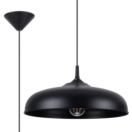 Chandelier on a string GINA 1xE27/15W/230V d. 38 cm black