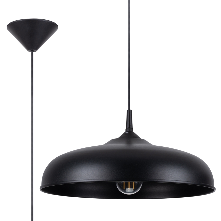 Chandelier on a string GINA 1xE27/15W/230V d. 38 cm black