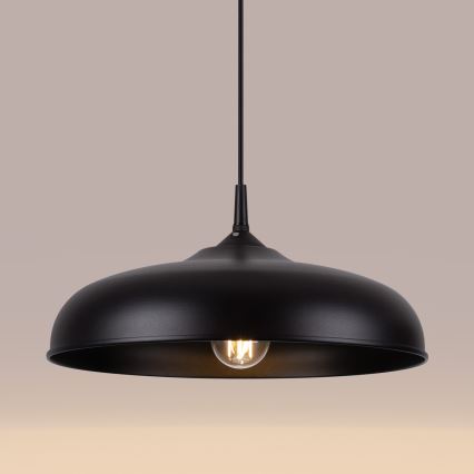Chandelier on a string GINA 1xE27/15W/230V d. 38 cm black