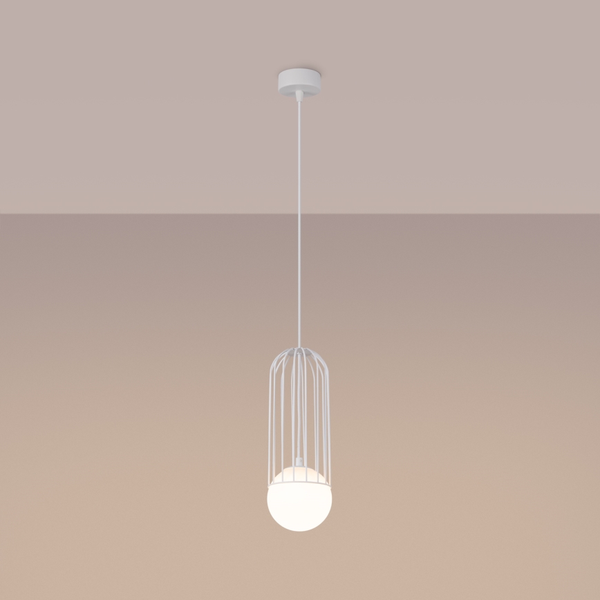Chandelier on a string BRINA 1xG9/8W/230V white