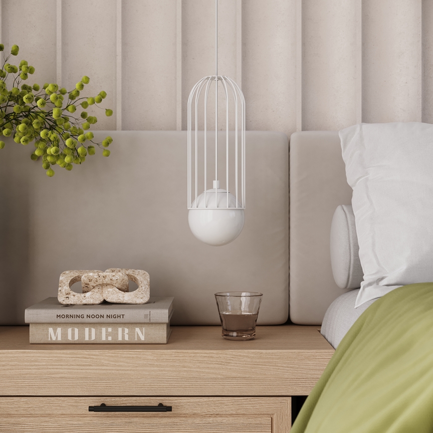 Chandelier on a string BRINA 1xG9/8W/230V white