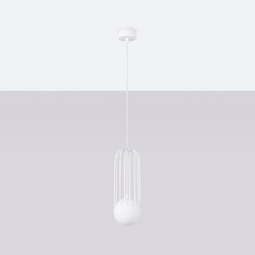 Chandelier on a string BRINA 1xG9/8W/230V white