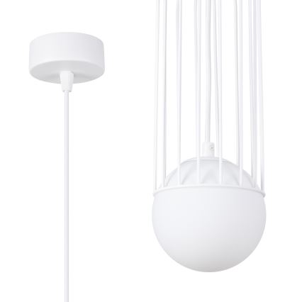 Chandelier on a string BRINA 1xG9/8W/230V white