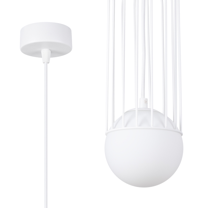 Chandelier on a string BRINA 1xG9/8W/230V white