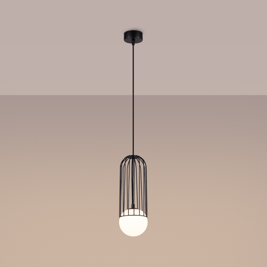 Chandelier on a string BRINA 1xG9/8W/230V black