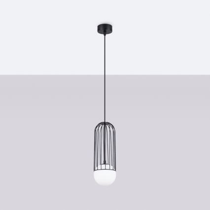 Chandelier on a string BRINA 1xG9/8W/230V black