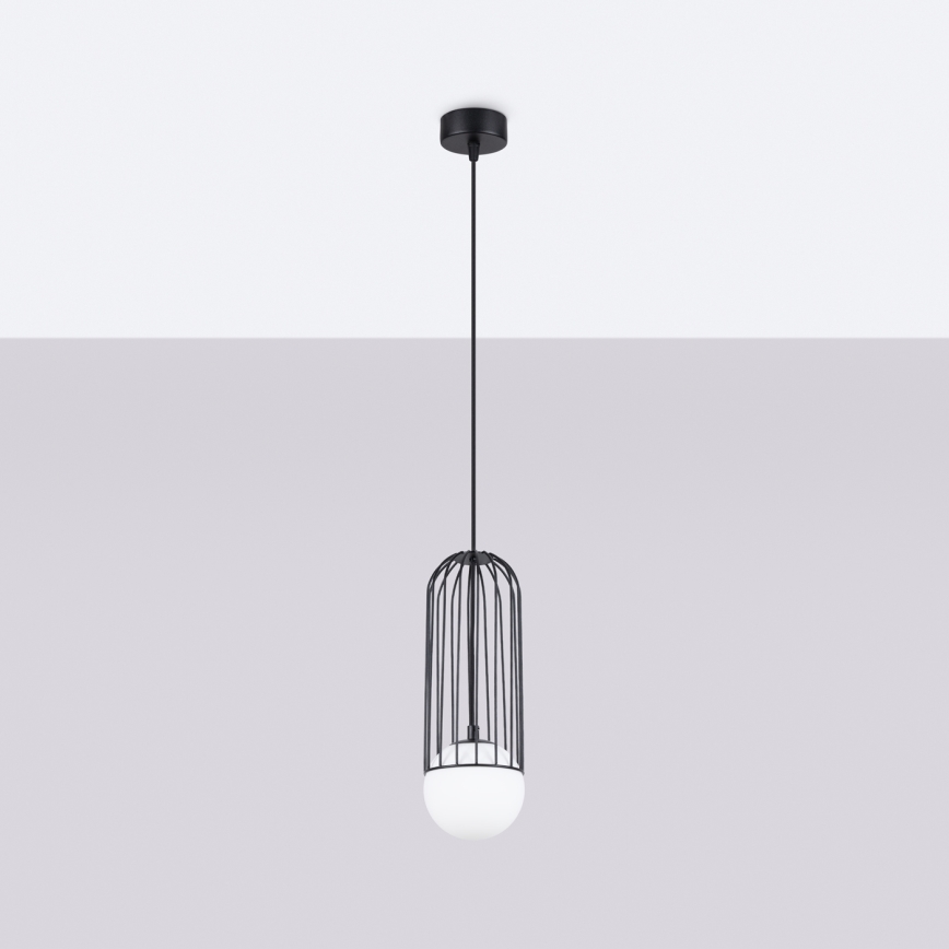 Chandelier on a string BRINA 1xG9/8W/230V black