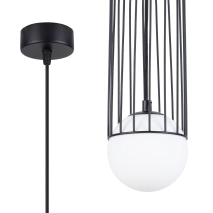 Chandelier on a string BRINA 1xG9/8W/230V black