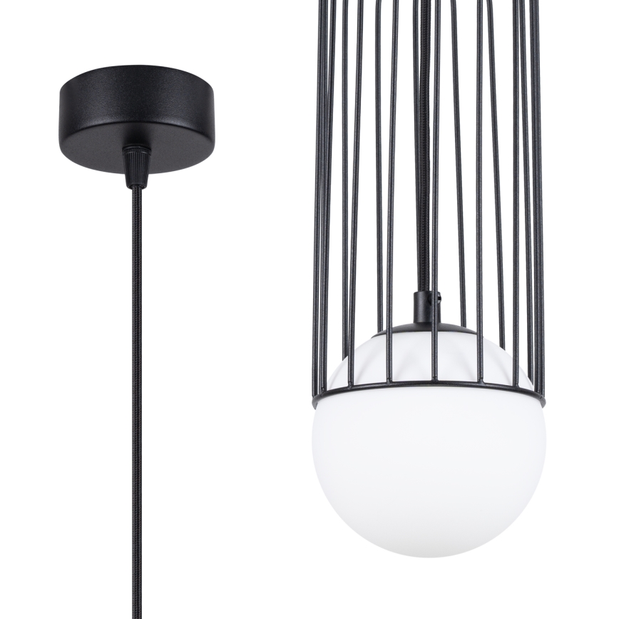 Chandelier on a string BRINA 1xG9/8W/230V black
