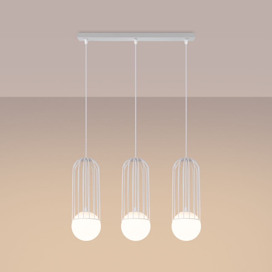 Chandelier on a string BRINA 3xG9/8W/230V white