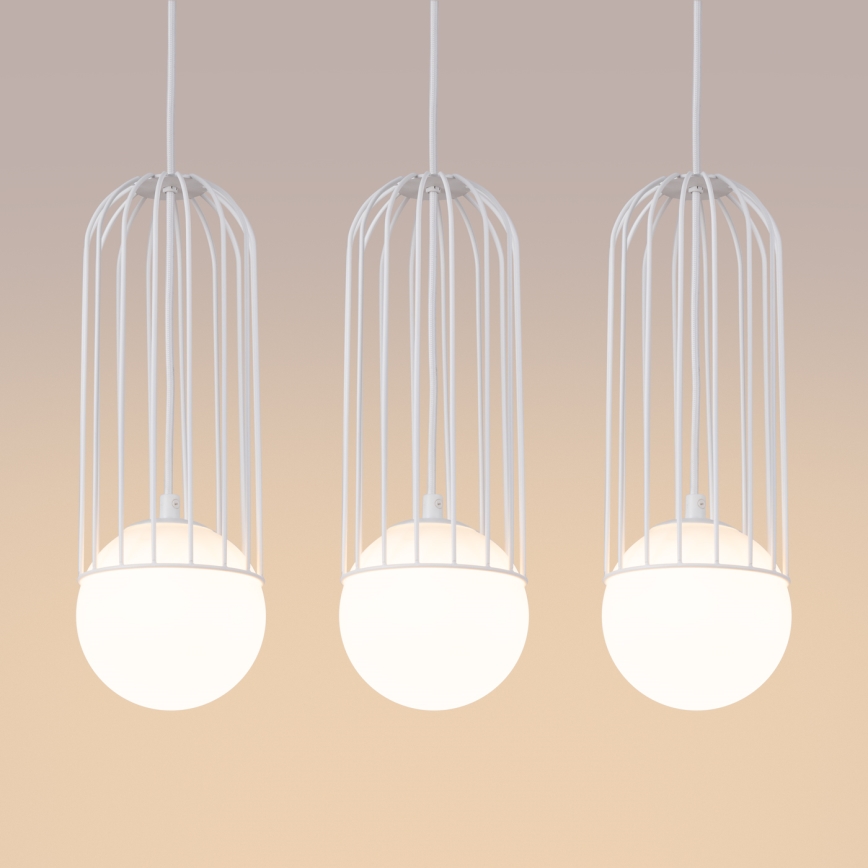 Chandelier on a string BRINA 3xG9/8W/230V white