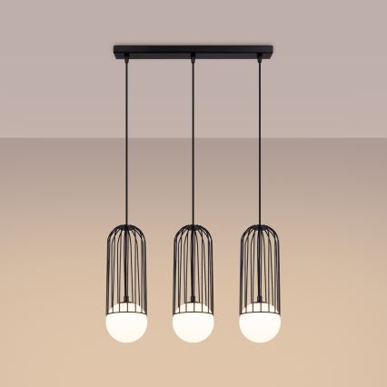 Chandelier on a string BRINA 3xG9/8W/230V black