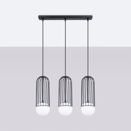 Chandelier on a string BRINA 3xG9/8W/230V black