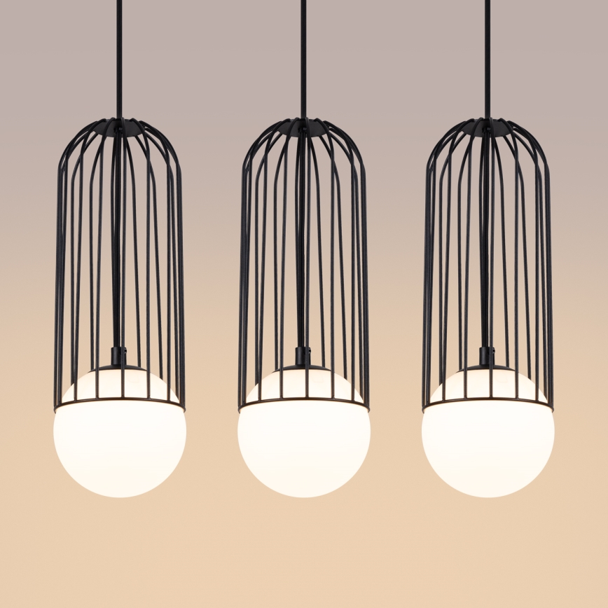 Chandelier on a string BRINA 3xG9/8W/230V black