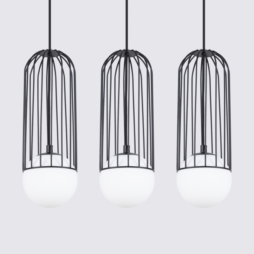Chandelier on a string BRINA 3xG9/8W/230V black