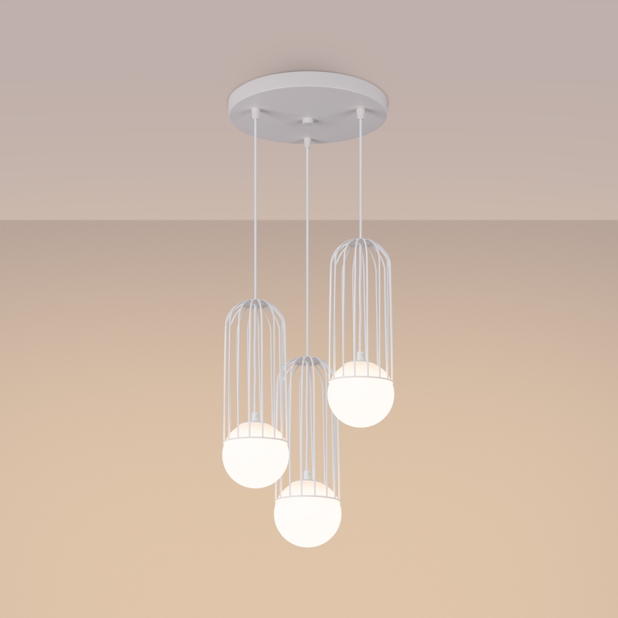 Chandelier on a string BRINA 3xG9/8W/230V white