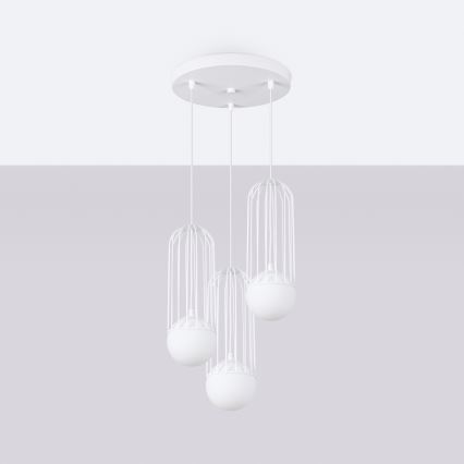 Chandelier on a string BRINA 3xG9/8W/230V white