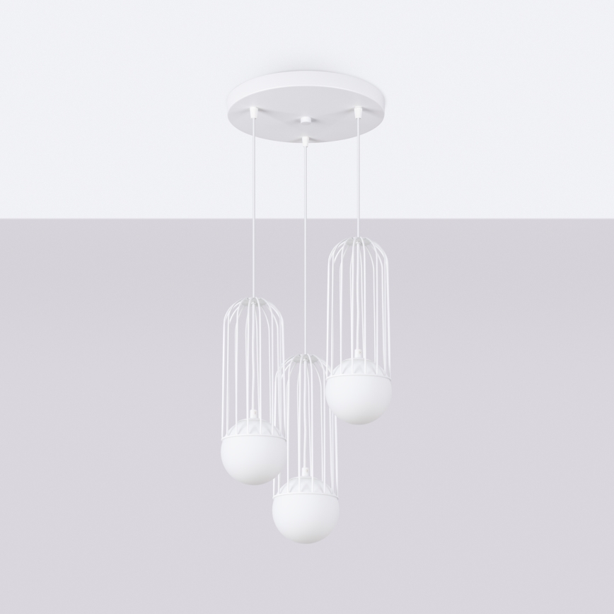 Chandelier on a string BRINA 3xG9/8W/230V white