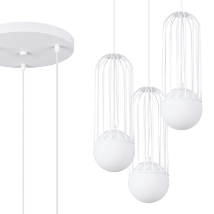 Chandelier on a string BRINA 3xG9/8W/230V white