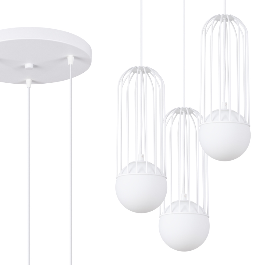 Chandelier on a string BRINA 3xG9/8W/230V white