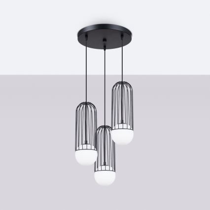 Chandelier on a string BRINA 3xG9/8W/230V black