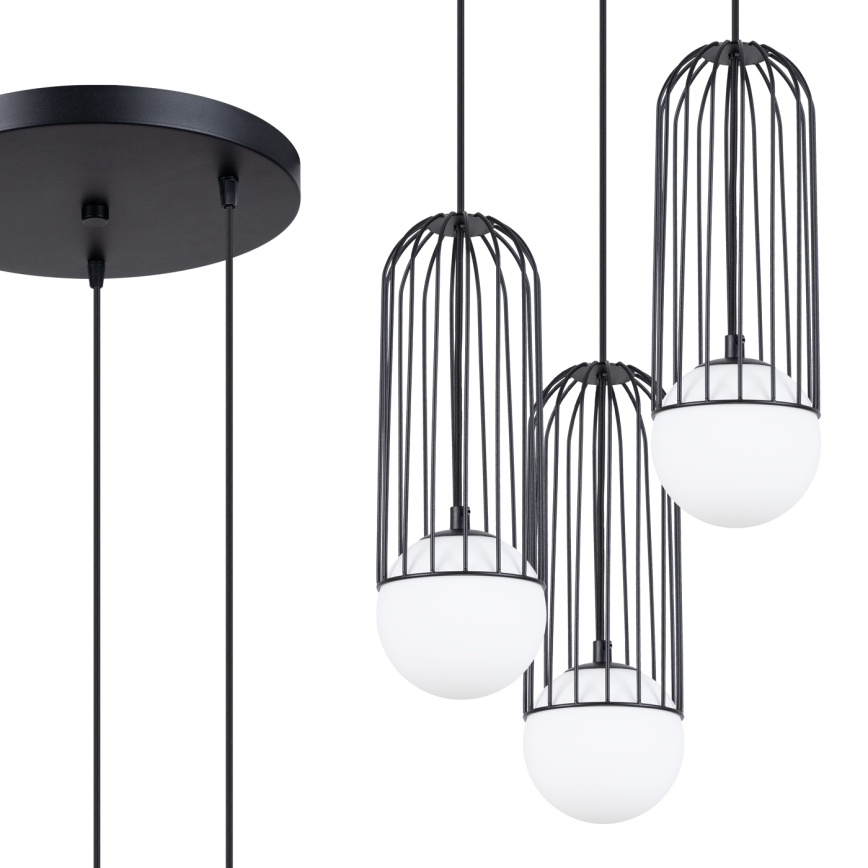 Chandelier on a string BRINA 3xG9/8W/230V black