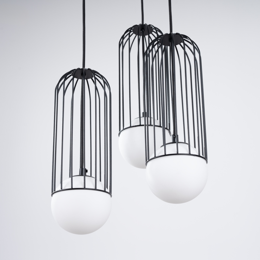 Chandelier on a string BRINA 3xG9/8W/230V black