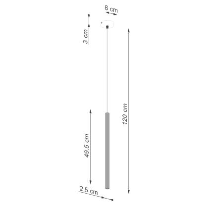 Chandelier on a string ARCHE 1xG9/8W/230V white
