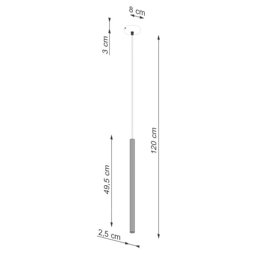 Chandelier on a string ARCHE 1xG9/8W/230V white