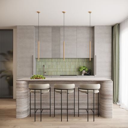 Chandelier on a string ARCHE 1xG9/8W/230V gold