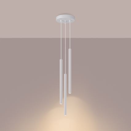 Chandelier on a string ARCHE 3xG9/8W/230V white