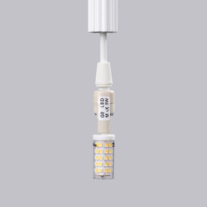 Chandelier on a string ARCHE 3xG9/8W/230V white