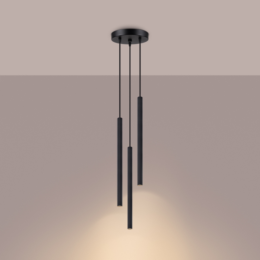 Chandelier on a string ARCHE 3xG9/8W/230V black