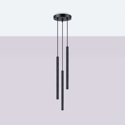 Chandelier on a string ARCHE 3xG9/8W/230V black