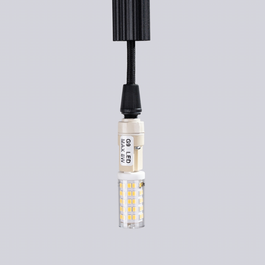Chandelier on a string ARCHE 3xG9/8W/230V black