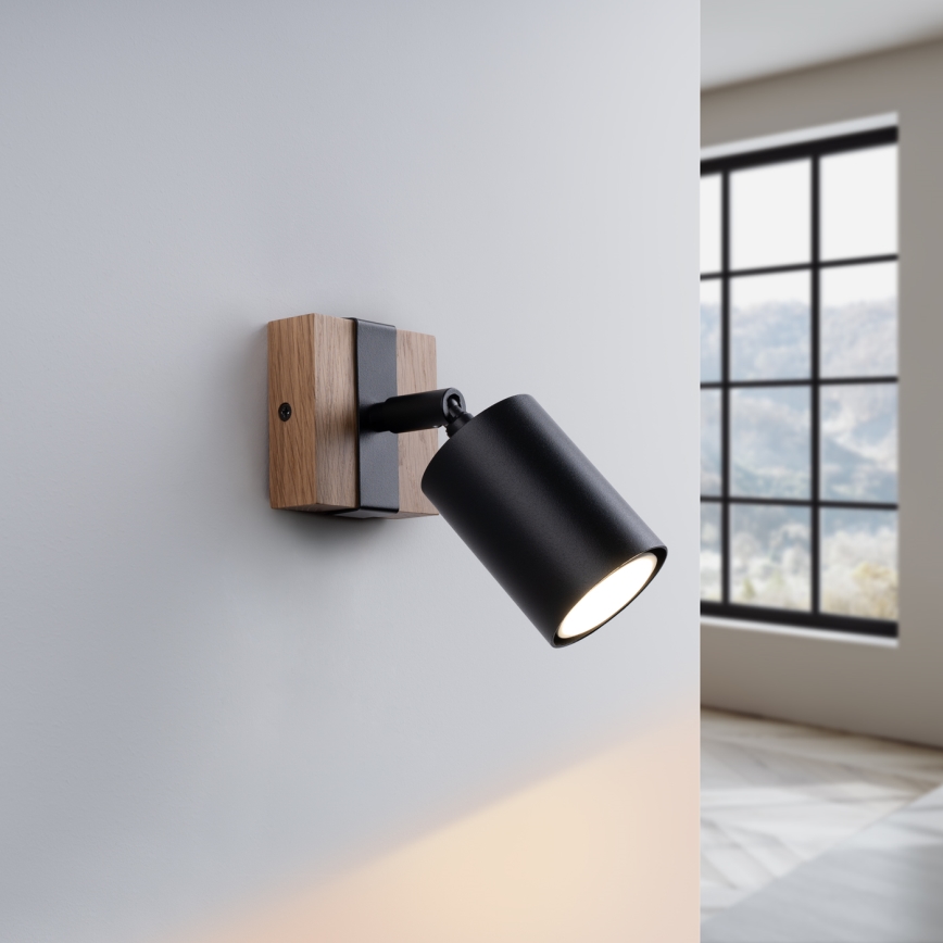 Wall spotlight FAGER 1xGU10/10W/230V black