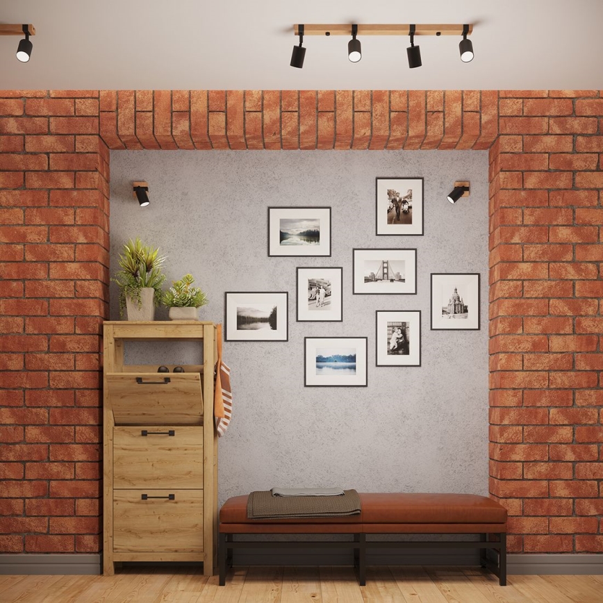 Wall spotlight FAGER 1xGU10/10W/230V black