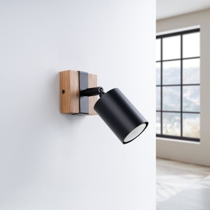 Wall spotlight FAGER 1xGU10/10W/230V black
