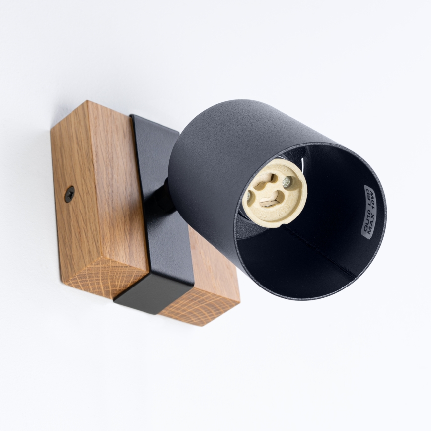 Wall spotlight FAGER 1xGU10/10W/230V black