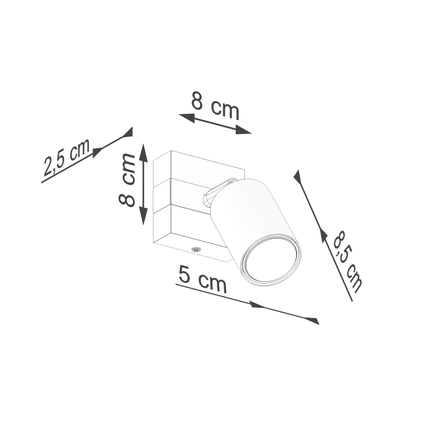Wall spotlight FAGER 1xGU10/10W/230V black
