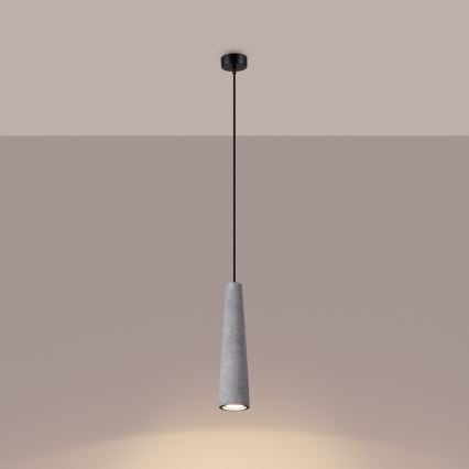 Chandelier on a string ELECTRA 1xGU10/10W/230V concrete/grey