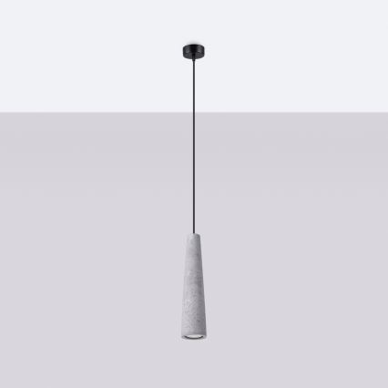 Chandelier on a string ELECTRA 1xGU10/10W/230V concrete/grey