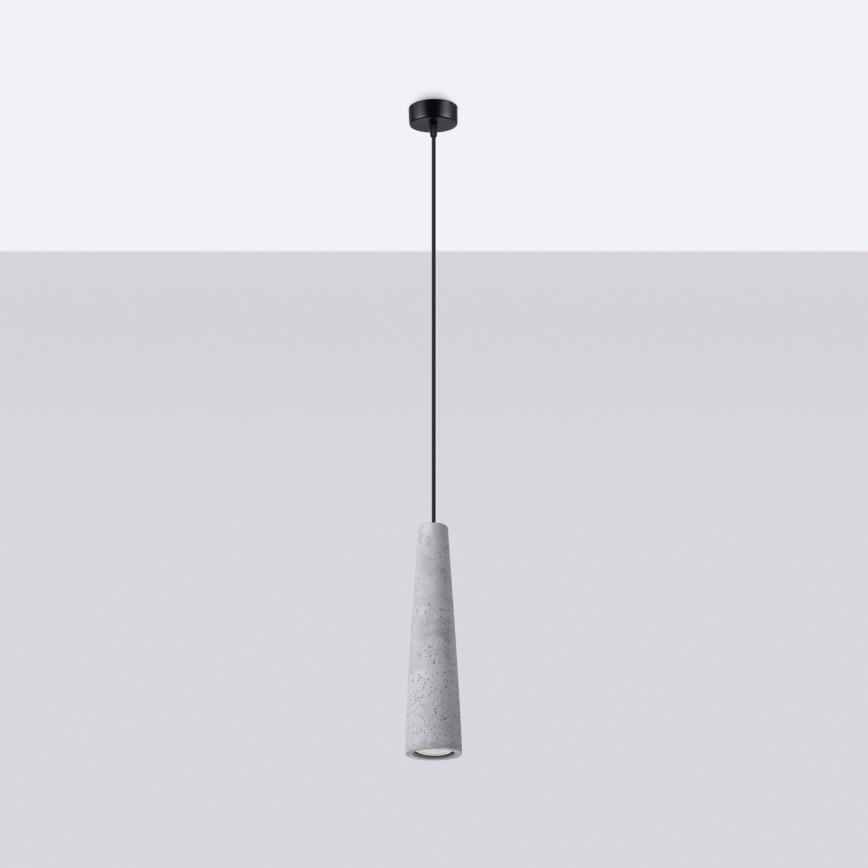 Chandelier on a string ELECTRA 1xGU10/10W/230V concrete/grey