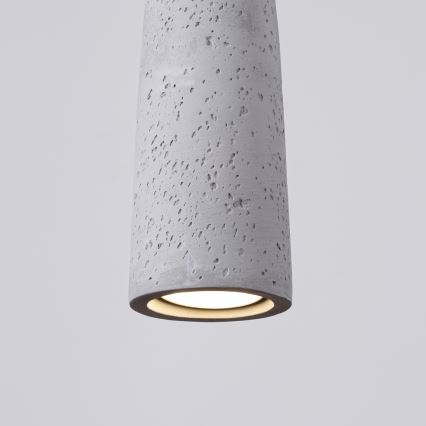 Chandelier on a string ELECTRA 1xGU10/10W/230V concrete/grey