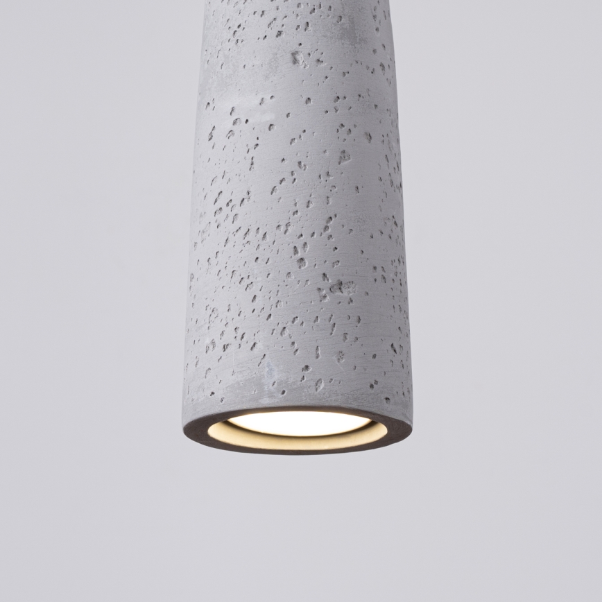Chandelier on a string ELECTRA 1xGU10/10W/230V concrete/grey