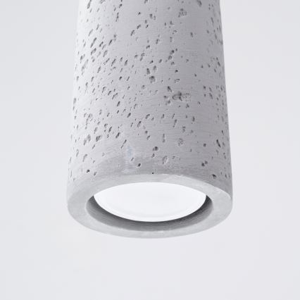 Chandelier on a string ELECTRA 1xGU10/10W/230V concrete/grey