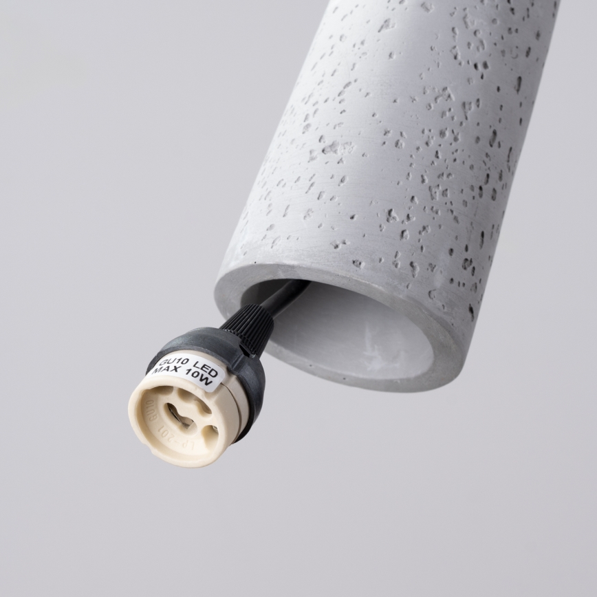 Chandelier on a string ELECTRA 1xGU10/10W/230V concrete/grey