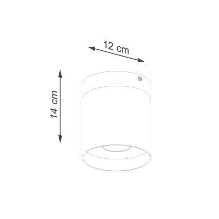 Spotlight RIF 1xGU10/10W/230V d. 12 cm white